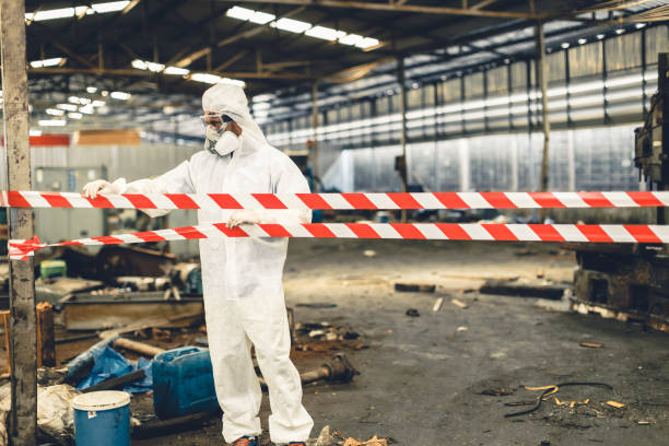 Professional Biohazard Cleanup technician working in El Granada, CA